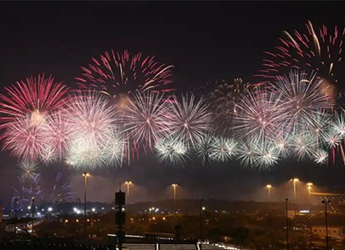 新田县焰火晚会